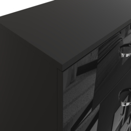 FWStyle Chilton 5 Drawer Black Gloss Chest of Drawers - Wilko - thumbnail 5