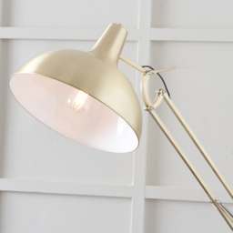 Pacific Lifestyle Alonzo Brass Metal Floor Lamp - Gold - Wilko - thumbnail 4