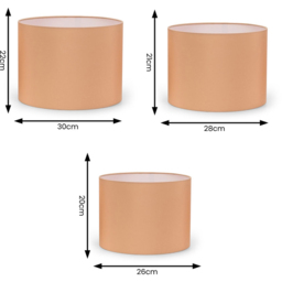 ValueLights Torbery Sand Nesting Ceiling Light Shade 3 Pack - Size: 22 x 30 x 30cm - Brown - Wilko - thumbnail 7