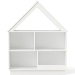 Costway 5 Shelf White Kids Wooden Dollhouse Bookshelf - Size: 88 x 34 x 108cm - Wilko - thumbnail 4