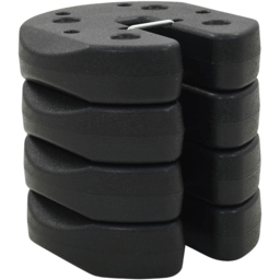 Home Source Anchor Concrete Filled Gazebo Weight 3kg 4 Pack - Size: 5.8 x 22 x 22cm - Black - Wilko