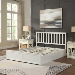 Selena Ottoman Bed - White/King - Wilko - thumbnail 4
