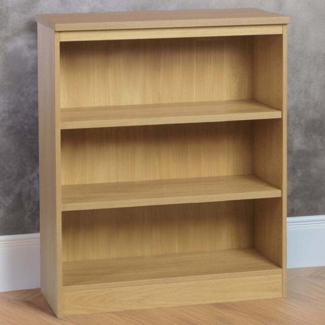 R White Cabinets 3 Shelf Classic Oak Mid Height Bookcase - Brown - Wilko - image 1