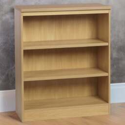 R White Cabinets 3 Shelf Classic Oak Mid Height Bookcase - Brown - Wilko - thumbnail 1