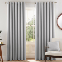 Helena Springfield Eden Lined Silver Curtains 168 x 229cm - Size: W 168 x D 229cm - Wilko