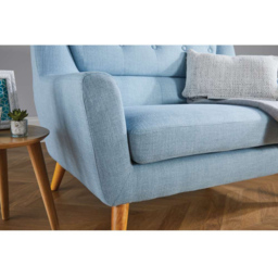 Lambeth 2 Seater Medium Duck Egg Blue Fabric Sofa - Birlea - Wilko - thumbnail 7