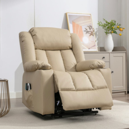 Artemis Home Sheridan Cream Massage and Heat Electric Recliner Chair - Size: Single - Wilko - thumbnail 4