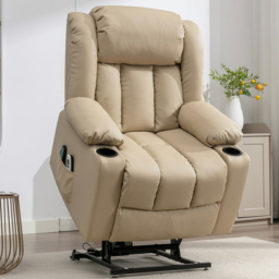 Artemis Home Sheridan Cream Massage and Heat Electric Recliner Chair - Size: Single - Wilko - thumbnail 5