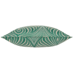 Paoletti Gatsby Emerald Jacquard Piped Cushion - Size: 55 x 55 cm - Green - Wilko - thumbnail 4