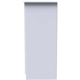 Crowndale Camden Single Door 6 Drawer White Gloss and White Kids Wardrobe Ready Assembled - White Gloss & White - Wilko - thumbnail 6