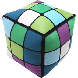 Puzzle Cube Shaped Cushion Multicolour - Wilko - thumbnail 1
