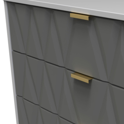 Crowndale Diamond 3 Drawer Matt Shadow and Grey Chest of Drawers - Wilko - thumbnail 7