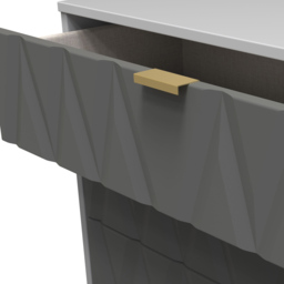 Crowndale Diamond 3 Drawer Matt Shadow and Grey Chest of Drawers - Wilko - thumbnail 6