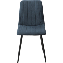 Core Products Aspen Set of 2 Blue and Black Straight Stitch Cord Dining Chair - Wilko - thumbnail 3