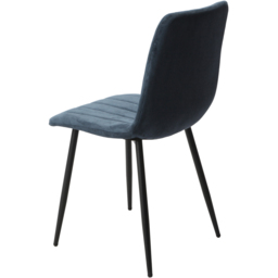 Core Products Aspen Set of 2 Blue and Black Straight Stitch Cord Dining Chair - Wilko - thumbnail 7