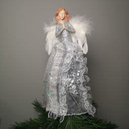 Premier Gold Angel Feather Wings Christmas Tree Topper 28cm - Size: 28 x 28 x 14cm - Silver - Wilko - thumbnail 3