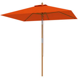 Outsunny Orange Tilt Wooden Garden Parasol 2m - Size: 235 x 200 x 150cm - Wilko - thumbnail 1