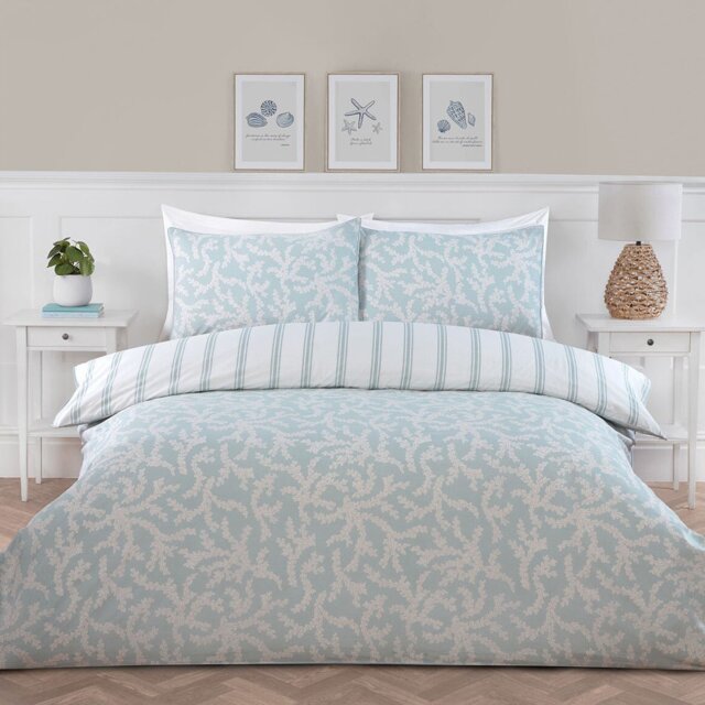 Coral Cove Duvet Set - Blue/Double - Divante - Wilko - image 1