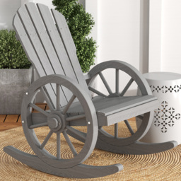 Outsunny Grey Adirondack Garden Rocking Chair - Size: 92 x 68 x 88cm - Wilko - thumbnail 1