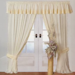 Intimates Celeste Cream Lined Curtains 168X137cm - Size: W 168 x D 137cm - Pink - Wilko