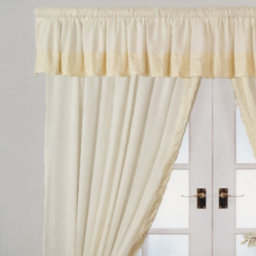 Intimates Celeste Cream Lined Curtains 168X137cm - Size: W 168 x D 137cm - Pink - Wilko - thumbnail 4