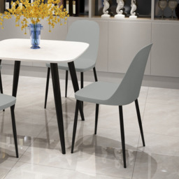 Core Products Aspen Duo Set of 2 Light Grey and Black Dining Chairs - Wilko - thumbnail 5