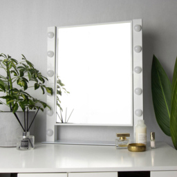 Jack Stonehouse White Mae Hollywood Vanity Mirror with 12 LED Bulb - Size: 55 x 44cm - Wilko - thumbnail 6