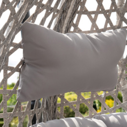 Artemis Home Abingdon Single Light Grey Rattan Effect Hanging Egg Pod Chair - Size: 1 Seater - Wilko - thumbnail 5