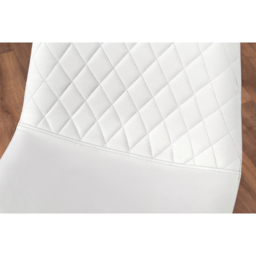 Furniturebox Solara Set of 2 White and Black Faux Leather Dining Chair - Wilko - thumbnail 6