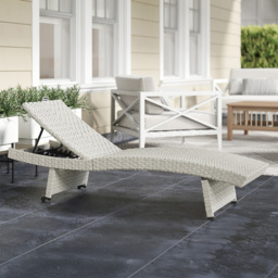 Outsunny Grey Rattan 4 Position Adjustable Sun Lounger - Size: 41 x 60 x 195cm - Wilko - thumbnail 1