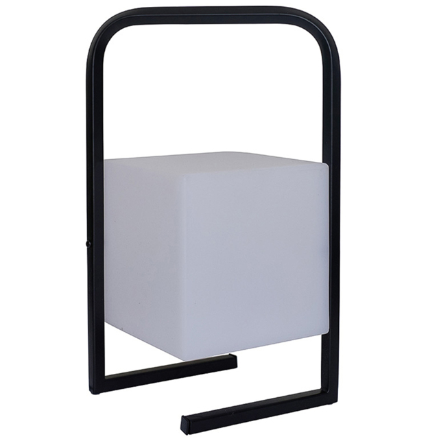 ValueLights Corte Black and White Cube LED Garden Table Lamp - Size: 29 x 17 x 17cm - Wilko - image 1