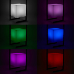 ValueLights Corte Black and White Cube LED Garden Table Lamp - Size: 29 x 17 x 17cm - Wilko - thumbnail 7