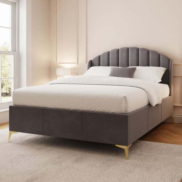 GFW Pettine King Size Grey End Lift Ottoman Bed - Wilko - image 1