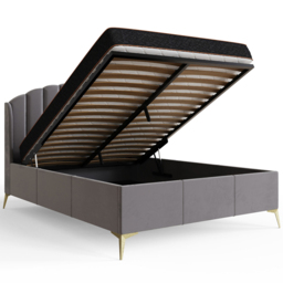 GFW Pettine King Size Grey End Lift Ottoman Bed - Wilko - thumbnail 4