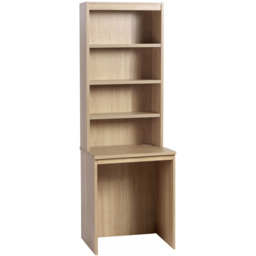 R White Cabinets 4 Shelf Small Laptop Desk with Hutch Brown - Size: 182.8 x 60 x 54cm - Wilko - thumbnail 3