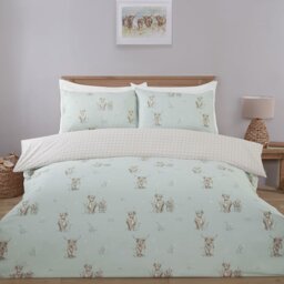 Highland Cows Duvet Set - Blue/Double - Divante - Wilko