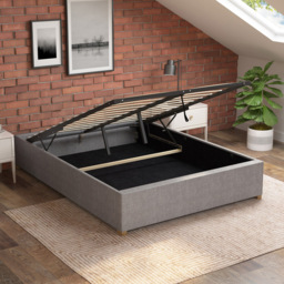 Aspire Furniture Small Double Natural Eire Linen Platform Ottoman Bed - Cream - Aspire Beds - Wilko - thumbnail 3
