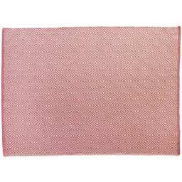 Hug Rug Coral Pink Woven Diamond Rug 80 x 150cm - Wilko - thumbnail 1