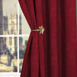 Intimates Plain Chenille Wine Tape Top Curtains 168 x 183cm - Size: W 168 x D 183cm - Cream - Wilko - thumbnail 4