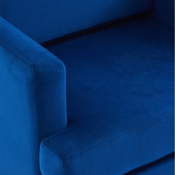 Living and Home Blue Linen Mid-Century Armchair - Size: 80 x 76 x 80cm - Wilko - thumbnail 7