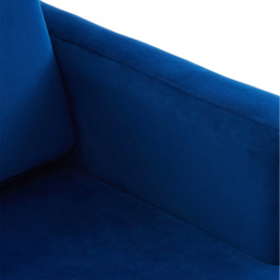 Living and Home Blue Linen Mid-Century Armchair - Size: 80 x 76 x 80cm - Wilko - thumbnail 5