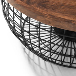 Julian Bowen Smithson Black and Walnut Storage Coffee Table - Size: 80 x 80 x 36cm - Wilko - thumbnail 7
