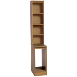 R White Cabinets 4 Shelf Desktop Tower Storage with Hutch Brown - Size: 182.8 x 30 x 54cm - Wilko - thumbnail 3