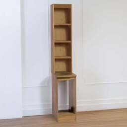 R White Cabinets 4 Shelf Desktop Tower Storage with Hutch Brown - Size: 182.8 x 30 x 54cm - Wilko - thumbnail 1