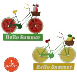 Indoor and Outdoor Fruity Welcome Bike Sign - Wilko