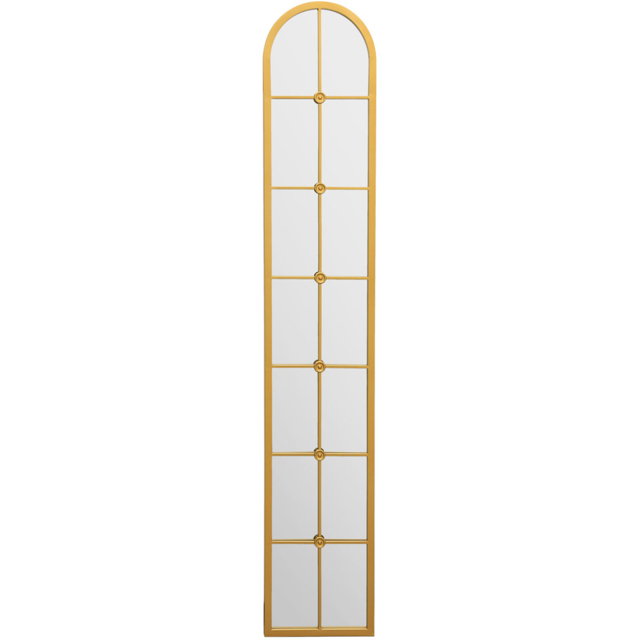 MirrorOutlet The Arcus Gold Framed Arched Leaner Garden Wall Mirror 170 x 30cm - Size: 170 x 30 x 3cm - Wilko - image 1
