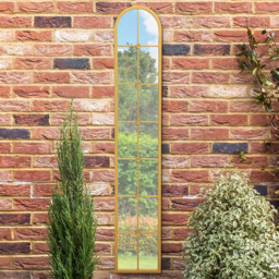 MirrorOutlet The Arcus Gold Framed Arched Leaner Garden Wall Mirror 170 x 30cm - Size: 170 x 30 x 3cm - Wilko - thumbnail 3