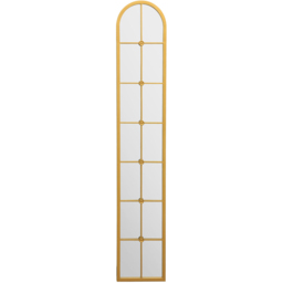 MirrorOutlet The Arcus Gold Framed Arched Leaner Garden Wall Mirror 170 x 30cm - Size: 170 x 30 x 3cm - Wilko - thumbnail 1
