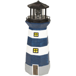 GardenKraft LED Solar Revolving Lighthouse Ornament 40cm - Size: 17.8 x 17.8 x 41.8cm - Multi - Wilko - thumbnail 1