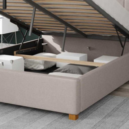 Aspire Hepburn Small Double Off White Eire Linen Ottoman Bed - Aspire Beds - Wilko - thumbnail 4